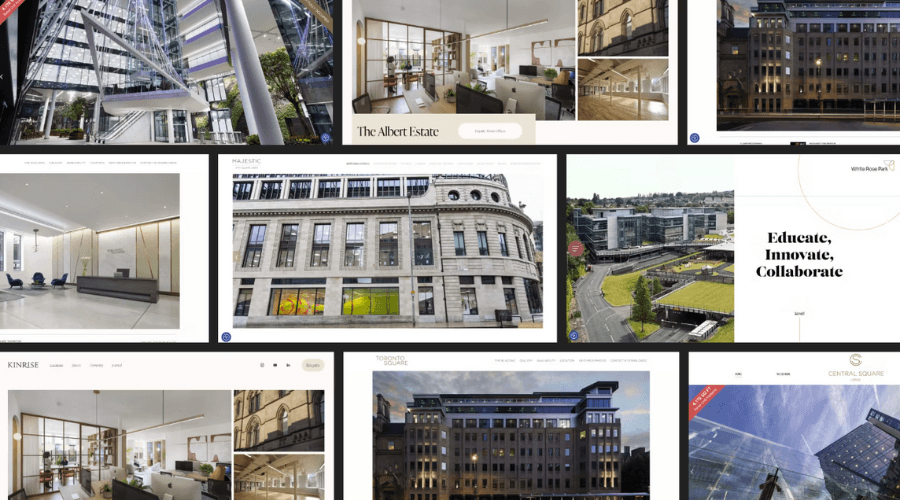 Property website homepages white