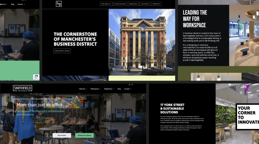 Property website homepage black